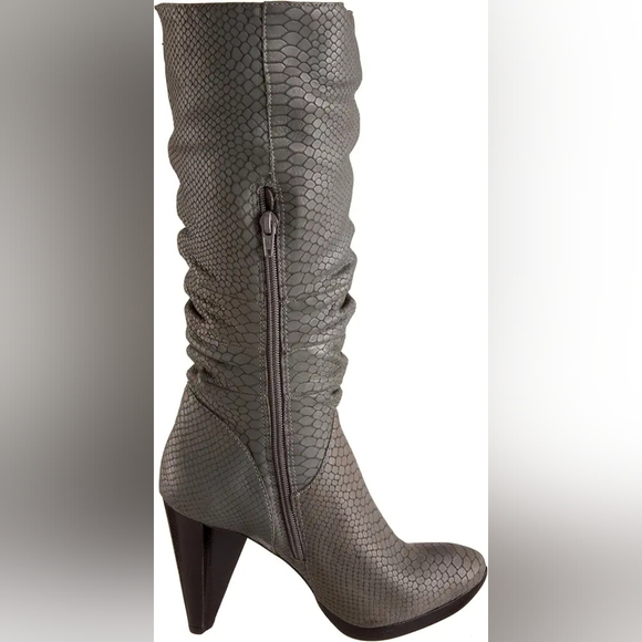 Carlos Santana Obsession Brown Snakeskin - Platform Knee-High Boots - 7 1/2 - Picture 3 of 12